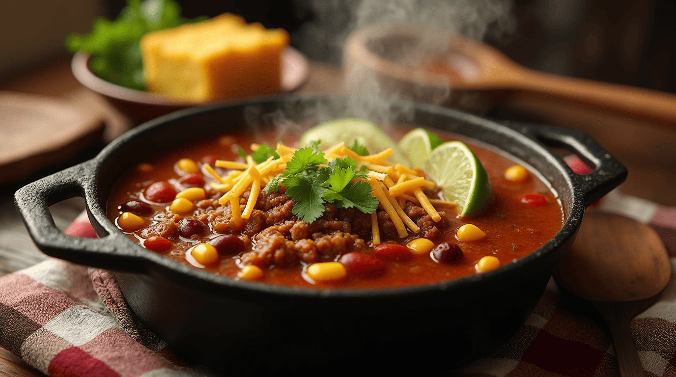 Cowboy Soup – Hearty soup with ground beef, beans, vegetables, and a rich tomato broth